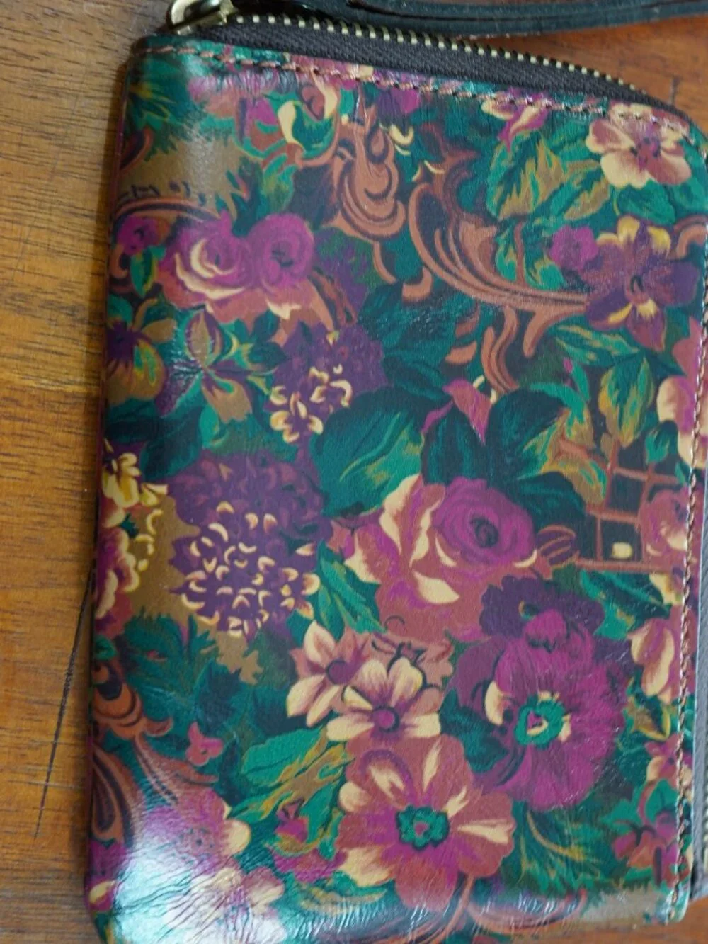 Patricia Nash Floral Print Leather Wallet